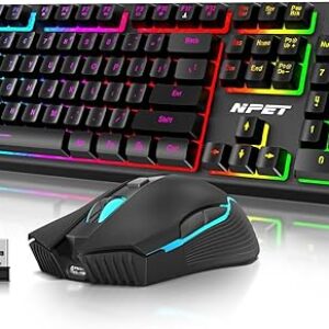 NPET S21 Wireless RGB Gaming Keyboard & Mouse
