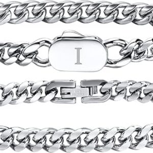 Hisatan Men’s Initial Silver Bracelets – 2 Pcs