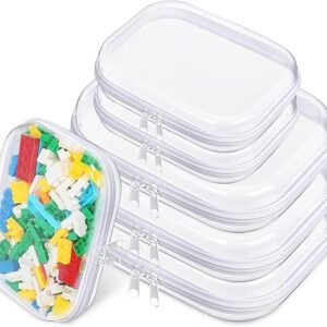 6 Pcs Clear Hard Zipper Storage Case