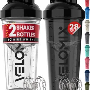 2 Pack 28 oz Protein Shaker Bottles