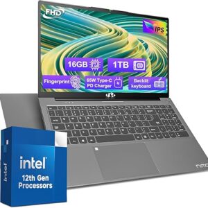 15.6″ FHD Student Laptop, 16GB RAM, 1TB SSD