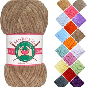 Chenille Velvet Yarn for Amigurumi and Knitting