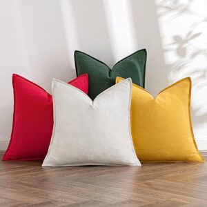 MIULEE Christmas Red/Green Pillow Covers – Set of 4