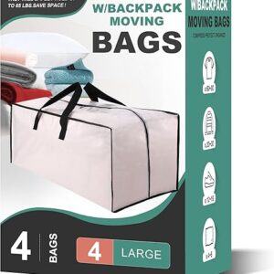 Extra Large Heavy Duty Moving Bags (4 Pack)