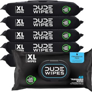 DUDE Wipes – Flushable Unscented 6 Pack