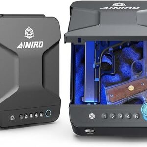 Small Biometric Handgun Safe with Handle