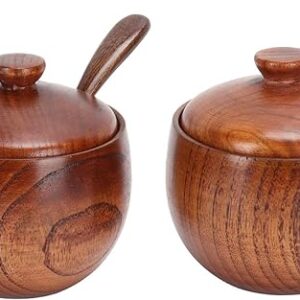 2 Set Condiment Jars with Lids & Spoons