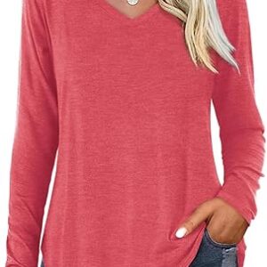 Amoretu Women’s Long Sleeve V-Neck Tee