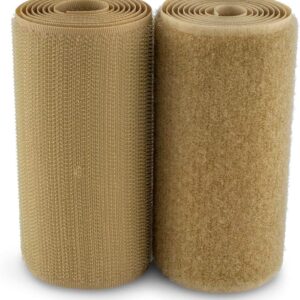 4 Inch Beige Sew-On Hook and Loop Tape