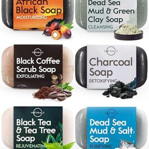 O Naturals 6 PCS Black Soap Bar