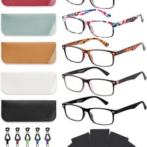 LADEESSE 5 Pack Women’s Reading Glasses