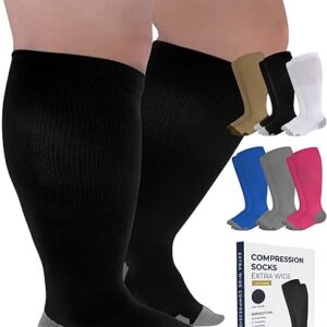 Plus Size Compression Socks for Wide Calf