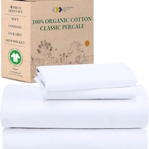 California Design Den Organic Cotton King Sheets