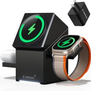 ZEEHOO 3-in-1 Wireless Charging Station (Black)