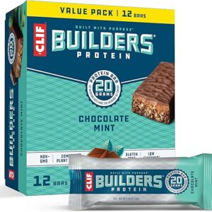 CLIF Builders Chocolate Mint Protein Bars – 12 Pack