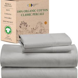 California Design Den Organic Cotton Queen Sheets