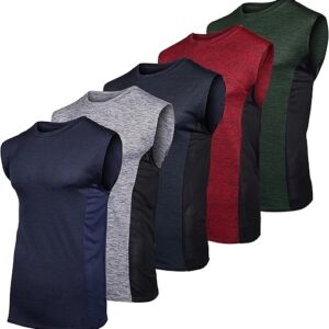 Men’s Dry-Fit Muscle Tank Top – 3 & 5 Pack