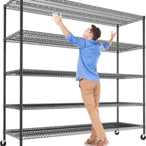 REIBII 85.7″H 5-Tier Heavy Duty Shelving