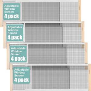 Hicarer Adjustable Expandable Window Screens – 4 Pcs