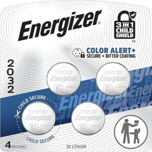 Energizer 2032 Lithium Coin Batteries, 4 Pack