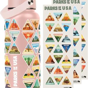 National Parks Bucket List Water Bottle – Pink