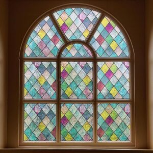 FEOMOS Stained Glass Window Film, 17.3 x 78.7