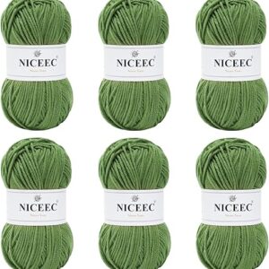 NICEEC 6×50g Soft Assorted Yarn Bundle