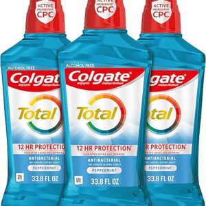 Colgate Total Alcohol-Free Peppermint Mouthwash 3-Pack