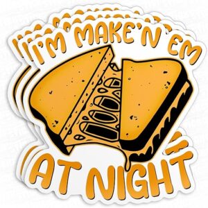 Funny Grilled Cheese Night Sticker – 3 Pack
