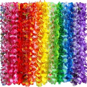 Myamy Hawaiian Leis for Luau Parties – 36 Count