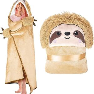 Sloth Hooded Blanket – Super Soft Fleece