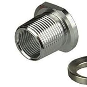 DB Anodized Silver Aluminum Thread Adapter 1/2×28 to 5/8×24 TPI Convert 1/2-28 to 5/8-24 TPI