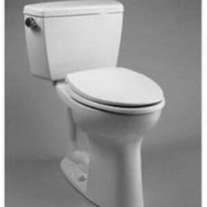 TOTO Drake Two-Piece Elongated 1.6 GPF Toilet, Cotton White – CST744S#01