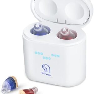 Rechargeable Hearing Aids for Seniors Adults, 12-Chanels Sound Processing Digital Hearing Amplifiers,CIC Hearing Amplifiers