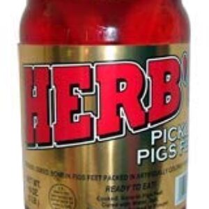 Herb’s Pickled Pigs Feet 16 oz quart size container