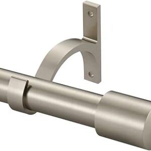 Splicing Curtain Rods 28 to 93 Inch, Adjustable Brushed Nickel Window Rods, 1-Inch Telescoping Drapery Rod, Decorative With Cap Finials