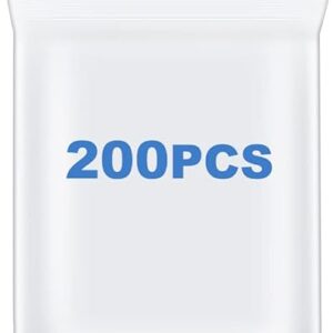 200 PCS 1.5″ x 1.5″ Thick 2.4 Mil Small Clear Zip Poly Bags Mini Plastic Reclosable Zip Seal Lock Bags Necklace Ring Coin Beads Jewelry Pil…