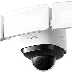 eufy Security Floodlight Cam S330, 360-Degree Pan & Tilt Coverage, 2K Full HD, 3,000 Lumens, Smart Lighting, Weatherproof, On-Device AI Sub…