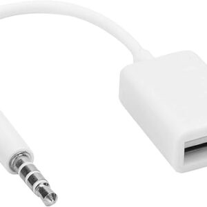 ASHATA Audio Cable 3.5mm Male to USB Female, USB Female to Aux Jack Male Audio Cable 3.5mm Auxiliary Adapter Converter Cable for Stereo Car …