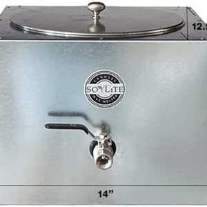 Wax Melter for Candle Making, Stainless Steel Tank for Wax Melting 13 Qt Capacity of Melted Wax