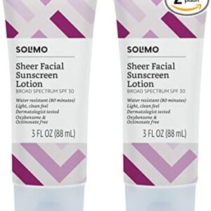 Solimo Sheer Face Sunscreen SPF 30, 2-Pack