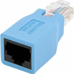 StarTech.com Cisco Console Rollover Adapter for RJ45 Ethernet Cable – Network adapter cable – RJ-45 (M) to RJ-45 (F) – blue (ROLLOVER)