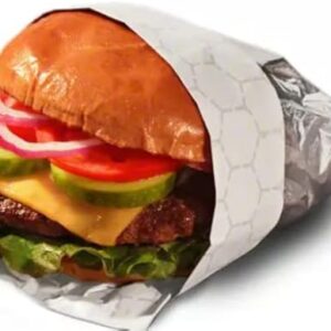 Pre-Cut Insulated Foil Sandwich Wrap Sheets Unprinted Honeycomb Insulated Wrap Laminated with Paper – Grease-Resistant, For Hot Food Items,…