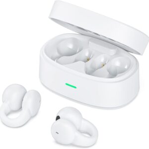 Ear-Clip Bone Conduction Headphones Bluetooth 5.3 Open Ear Clip on Headphone Clip Type Bluetooth Earphones Wireless In Ear Earbuds Bluetooth Headset Ear Clip Wireless Earbuds Earphones for Travel