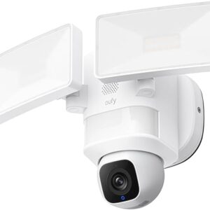 eufy Security Floodlight Camera E30, Security Camera Outdoor, 360° Pan and Tilt, AI Detection and Tracking, 2K Video, 2.4GHz Wi-Fi, 2,000 Lu…