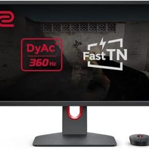 BenQ XL2566K 24.5″ Full HD (1920 x 1080) 360Hz Gaming Monitor 360Hz 2.3 ms 16:9 320 cd/m2 Brightness HDMI DisplayPort Pivot Swivel Tilt (Re…