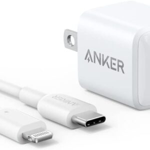 USB C Charger Block 20W, Anker 511 Charger ( Nano ), PIQ 3.0 Durable Compact Fast Charger with 6ft USB C to Lightning Cable (MFi Certified)…