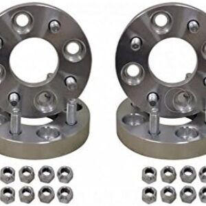 SuperATV Heavy Duty 1″ Wheel Spacer Adapters for Polaris 12mm Studs to Polaris 3/8″ Wheels – Allows You To Run 3/8″ Wheels on a Newer Machin…