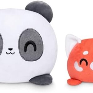 TeeTurtle – The Original Reversible Panda Plushie – BIG Panda + Red Panda – Cute Sensory Fidget Stuffed Animals That Show Your Mood!