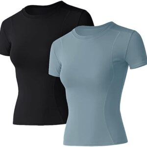Loovoo Women’s Athletic Compression Workout Tops